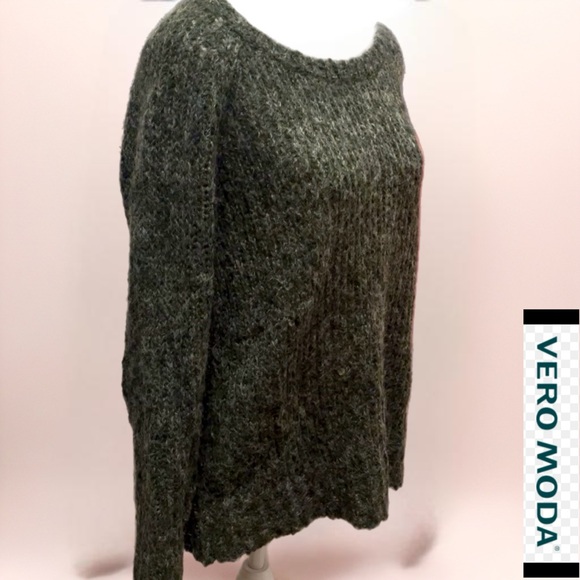 Vero Moda Forest Green Crew Neck Sweater - Picture 4 of 10
